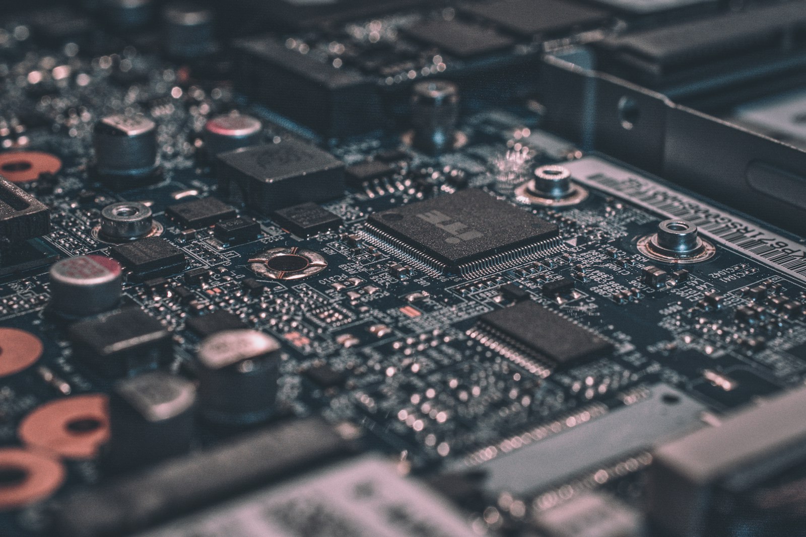 Macro photo of a circuit board